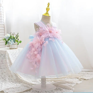 بنات' فستان، children's clothing، صيف جديد korean version، baby one year old أميرة فستان، فيست، rainbow children's فستان