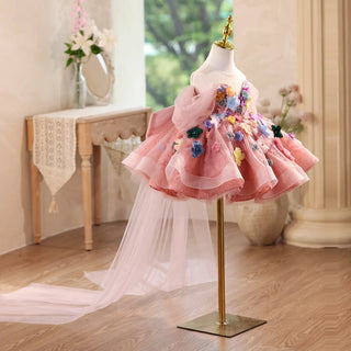 بنات' forest ستايل flower fairy french birthday أميرة فستان formal runway show host piano performance costume