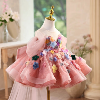 بنات' forest ستايل flower fairy french birthday أميرة فستان formal runway show host piano performance costume