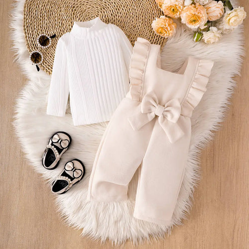 بنات' korean ستايل two-piece خريف بدلة o-neck collar sweet ستايل دينم fabric for شتاء