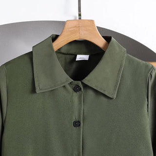 بنات' طقم موضة 2025 ربيع/خريف جديد fashionable back folded أكمام طويلة shirt كاجوال pants طقم