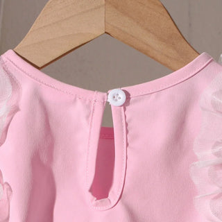 بنات' بدلة صيف جديد بدون أكمام تل توب بليسيه trousers بدلة including bag