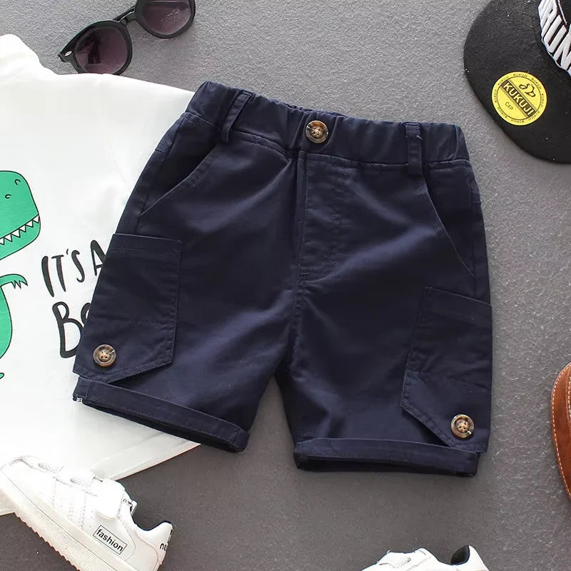 موضة 2025 صيف أولاد pants كاجوال korean-ستايل overalls for babies and أطفال straight cut design-foreign tide clothing