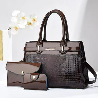 شنطة يد كلاسيك للنساء - Wholesale Fashion Patent PU Leather Alli
