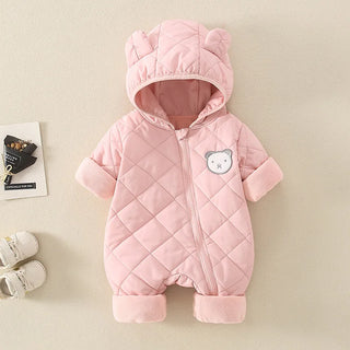 fall شتاء newborn baby cotton جمبسوت warm cotton-padded clothes with bear pattern for climbing