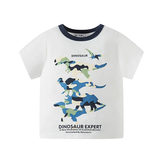 hot sale أولاد baby صيف o-neck t-shirt كاجوال ستايل 100% cotton animal print ناعم breathable plus size 200 grams knitted odm