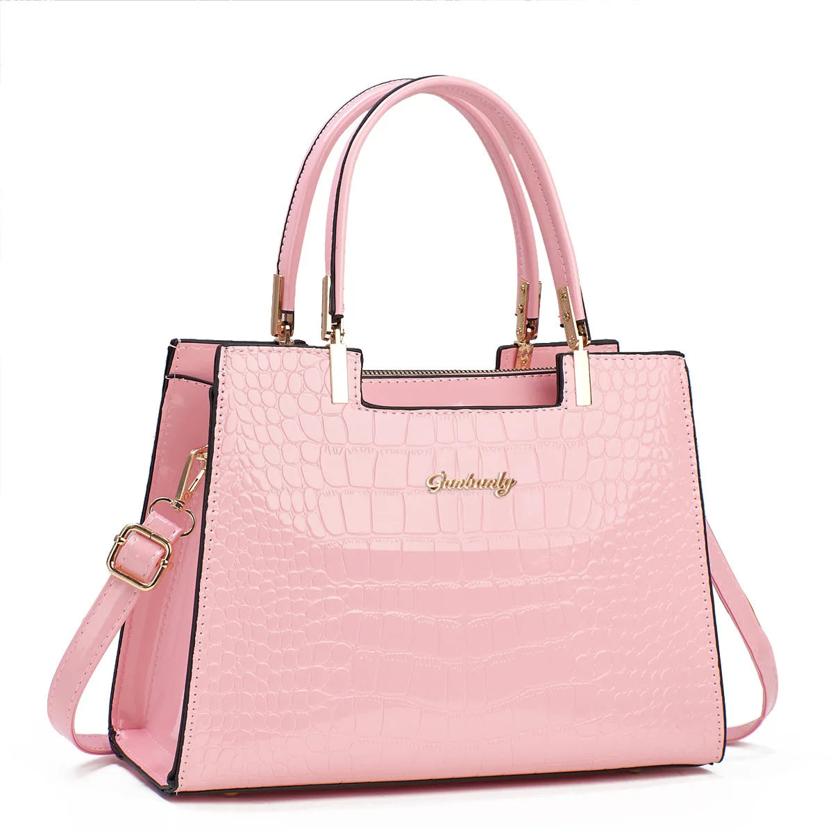 شنطة سهرة فاخرة للنساء - 2024 Solid Color Alligator Pattern Hand