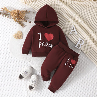 ربيع خريف cute toddler ولد بنت tracksuit letter full كم hoodie pants 2pcs outfit infant clothes baby طقم clothing