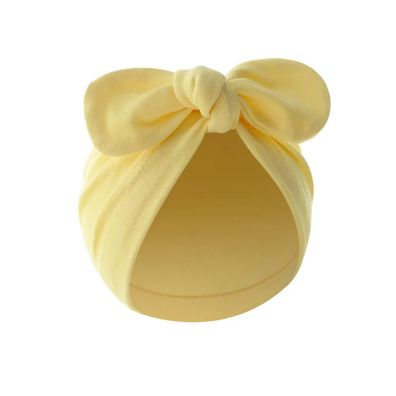 wholesale جديد children's solid color beanie cap rabbit ear pullover ستايل european american baby indian ball cap
