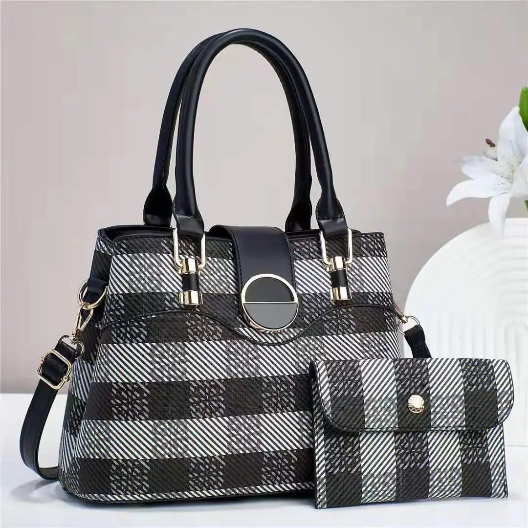 شنطة جلد كلاسيك للنساء - Custom logo PU Leather Bags Women Handba