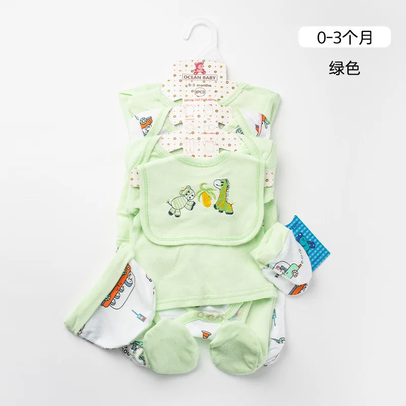 100% cotton unisex bodysuit gift 8pcs طقم baby infants clothing romper boutique newborn baby babi clothes sets 0-3 months