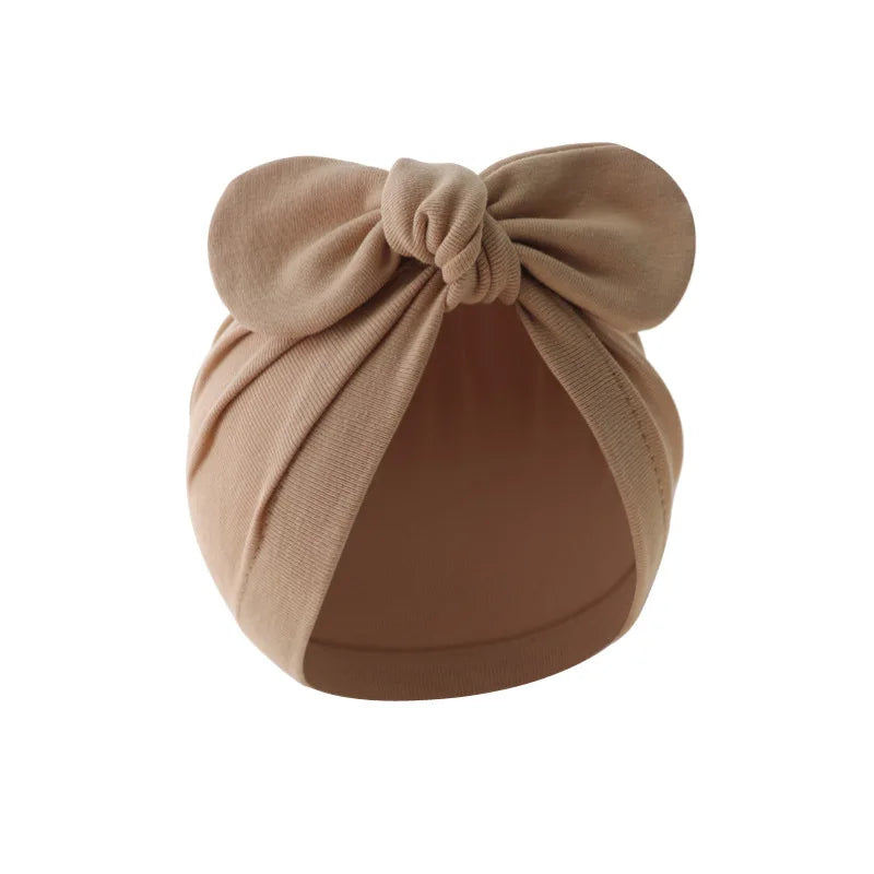 wholesale جديد children's solid color beanie cap rabbit ear pullover ستايل european american baby indian ball cap