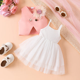 explosions صيف baby three-dimensional flower بدلة coat تل فستان custom logo cute ستايل age group for toddlers ruffle