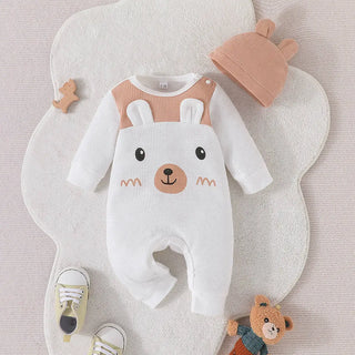 baby ربيع وخريف أكمام طويلة onesie + hat cute baby bear ha climbing climbing clothes children's clothes