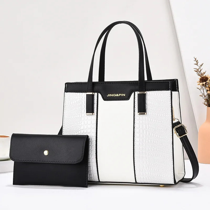 شنطة صغيرة شيك للنساء - 2025 New wholesale women's bags set bran