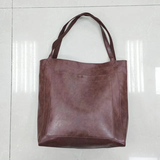 شنطة يد مميزة للنساء - Women's PU Soft Leather Hand Bags Oil Wa