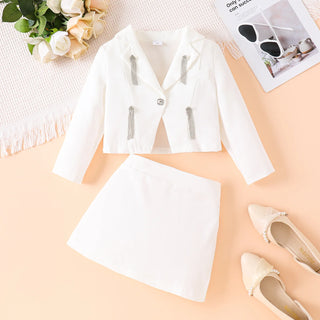 موضة 2025 خريف ربيع fashion ستايل for بنات multi-color lapel أكمام طويلة coat جيب two-piece clothes طقم
