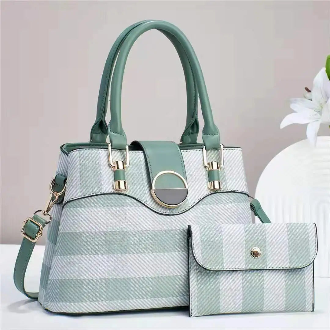شنطة جلد كلاسيك للنساء - Custom logo PU Leather Bags Women Handba