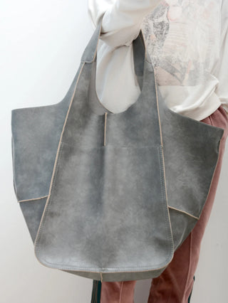 شنطة جلد فاخرة للنساء - Classic Retro Women's Bags Simple Casual