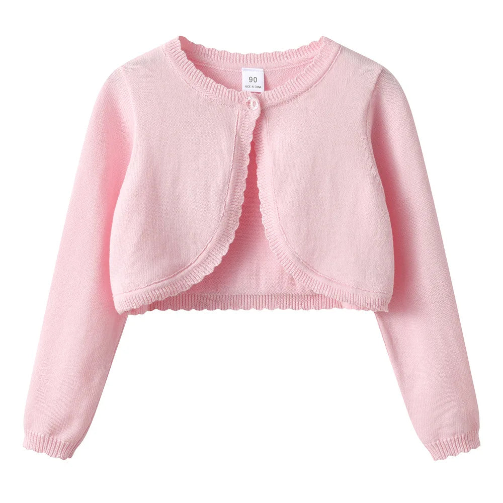 جديد korean round neck بنات' knitted cardigan jacket sweater shawl صيف air-conditioned sweater خفيف version