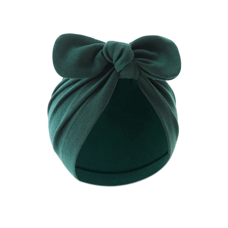 wholesale جديد children's solid color beanie cap rabbit ear pullover ستايل european american baby indian ball cap