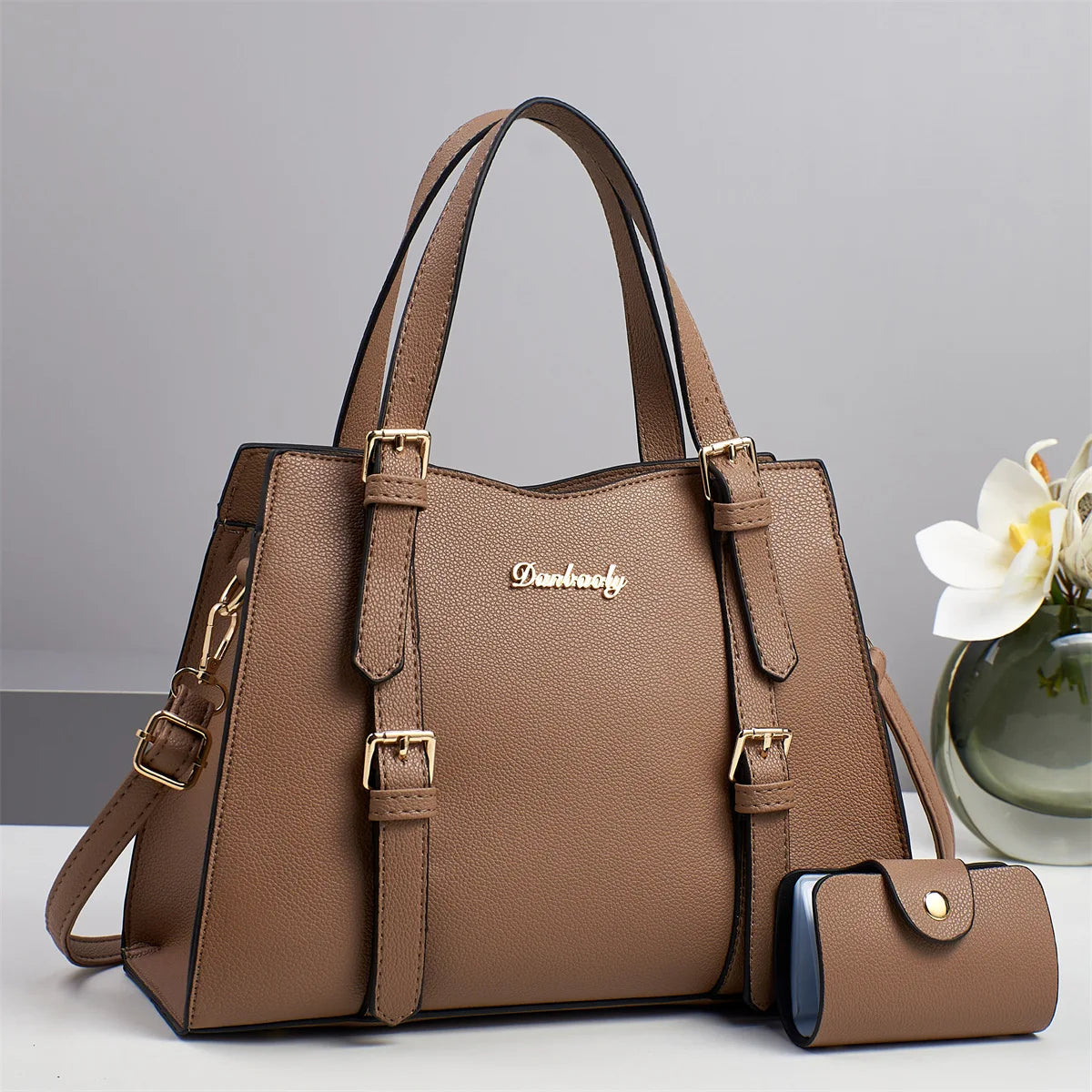 شنطة كتف ترند للنساء - Luxury Designer Women's Split PU Leather