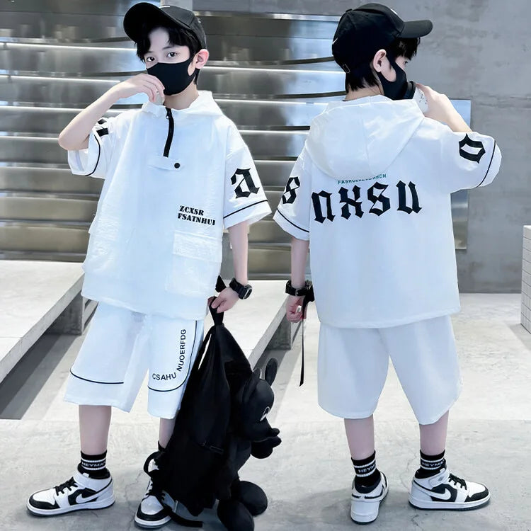 جديد 5-15y أولاد' صيف sports بدلة children's طقم قطعتين cotton أكمام قصيرة shorts and clothing for أطفال
