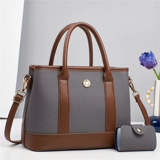 شنطة يد كاجوال للنساء - 2025 New PU Leather Women Bags Set 2 in