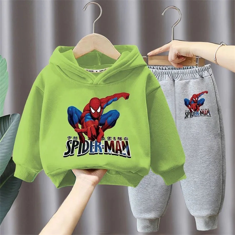 cheap price جديد أولاد' كاجوال outfits two-piece cotton hoodie بدلة with foreign ستايل cartoon printed توب children's sizes