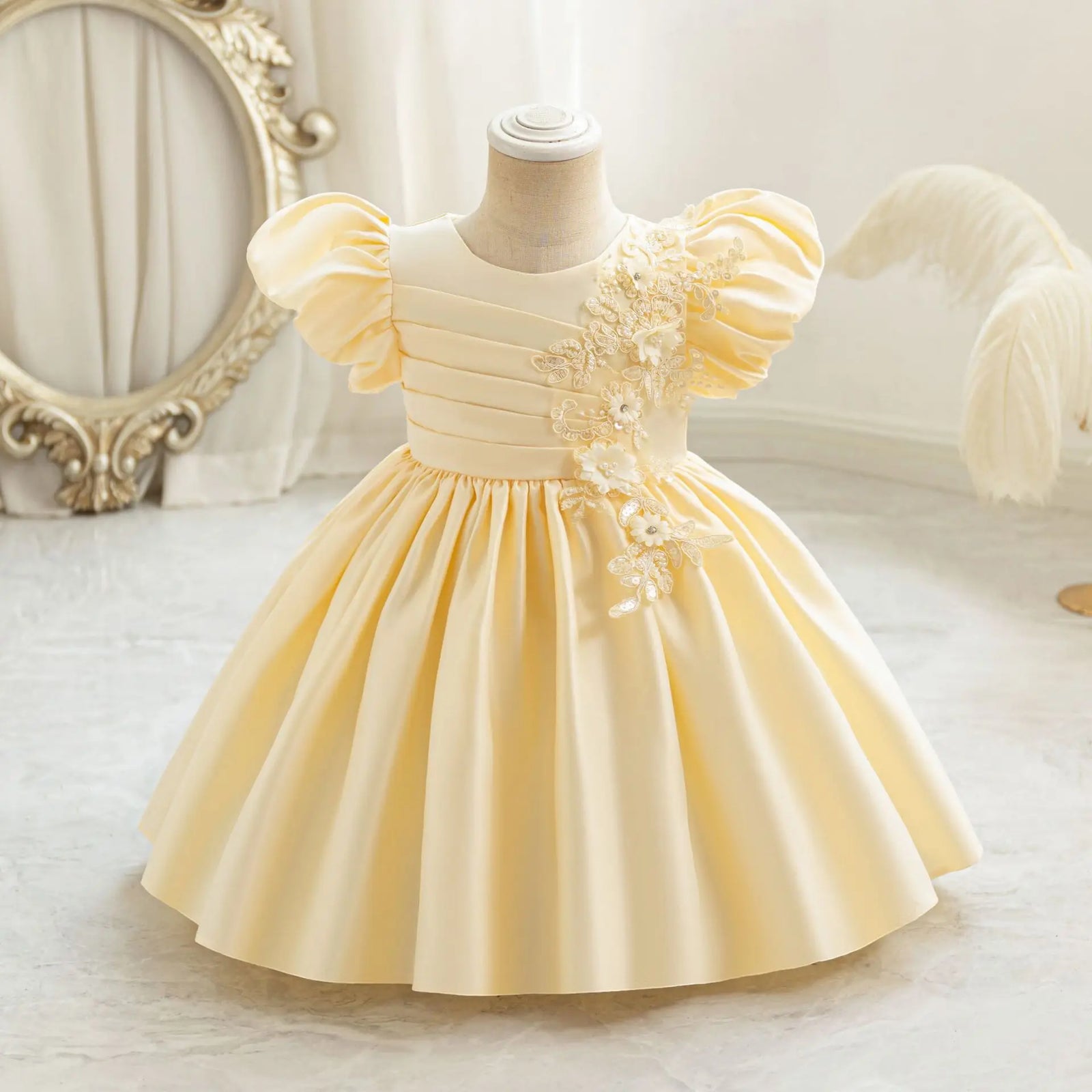 بنات' floral أميرة فستان for birthdays صيف جديد children's knitted fabric flower بنت فستان