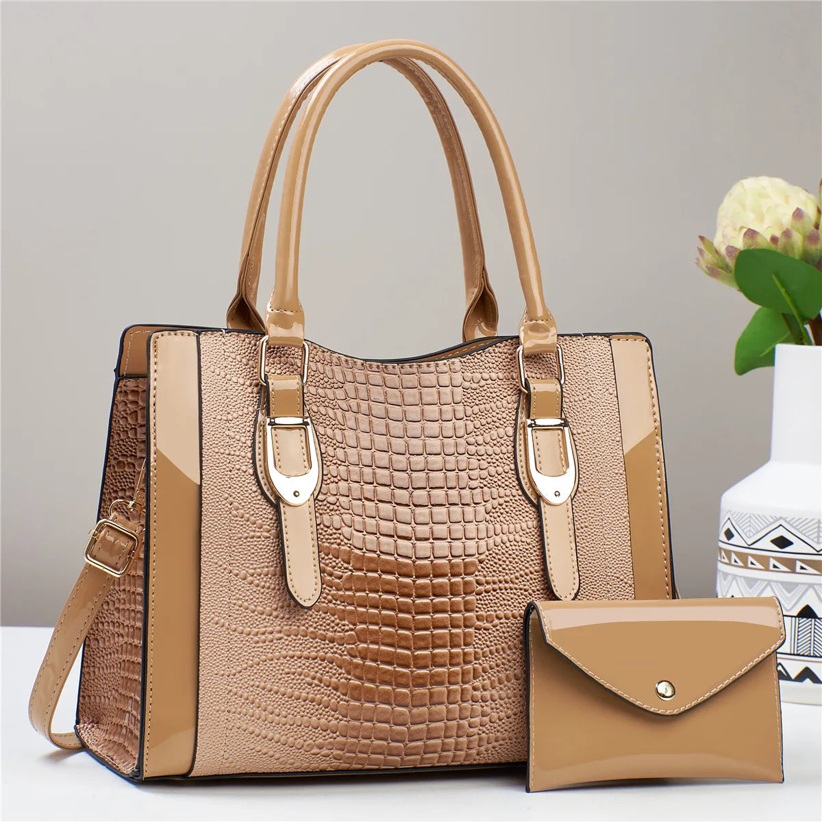شنطة صغيرة شيك للنساء - 2024 Newest Women's Bags 2 Pieces Set La
