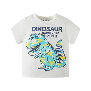 hot sale أولاد baby صيف o-neck t-shirt كاجوال ستايل 100% cotton animal print ناعم breathable plus size 200 grams knitted odm
