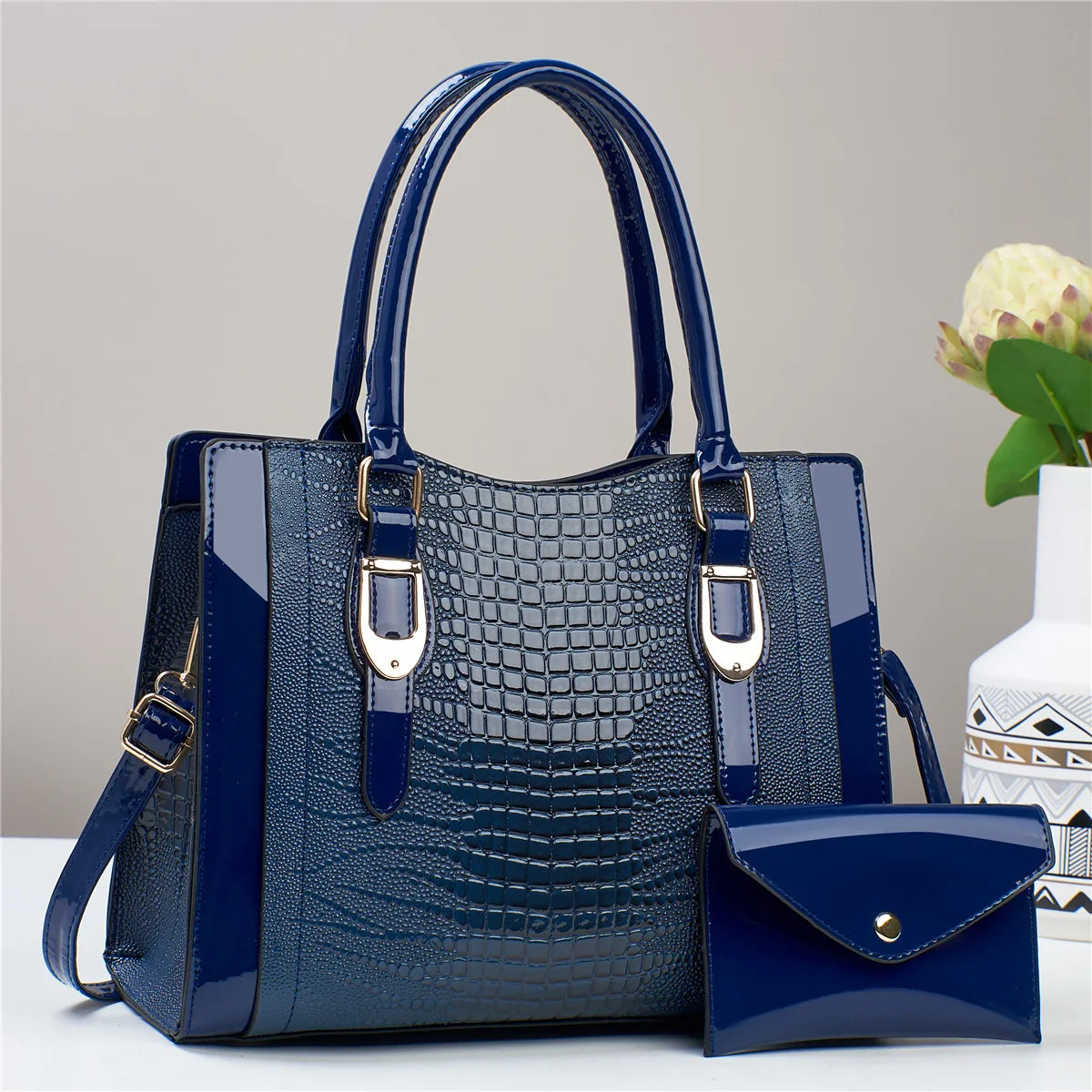 شنطة صغيرة شيك للنساء - 2024 Newest Women's Bags 2 Pieces Set La