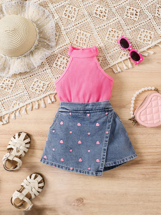 جديد arrival صيف بنات clothing sets children بنات butterfly shirt jeans two piece outfit