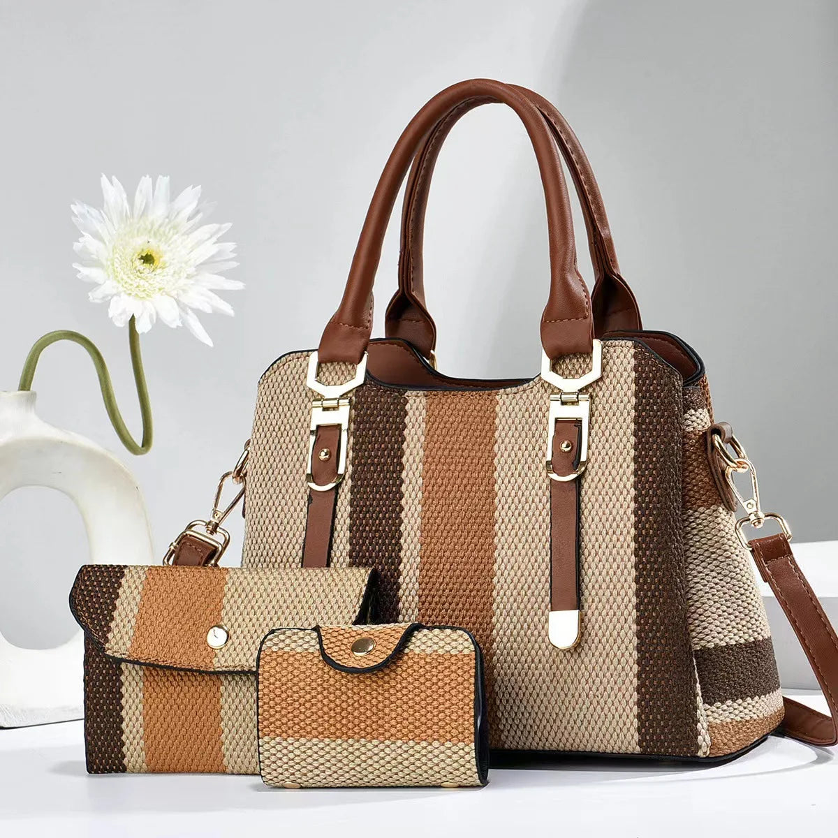 شنطة كتف كاجوال للنساء - 2024 Bags Set New Designer Purses High Q