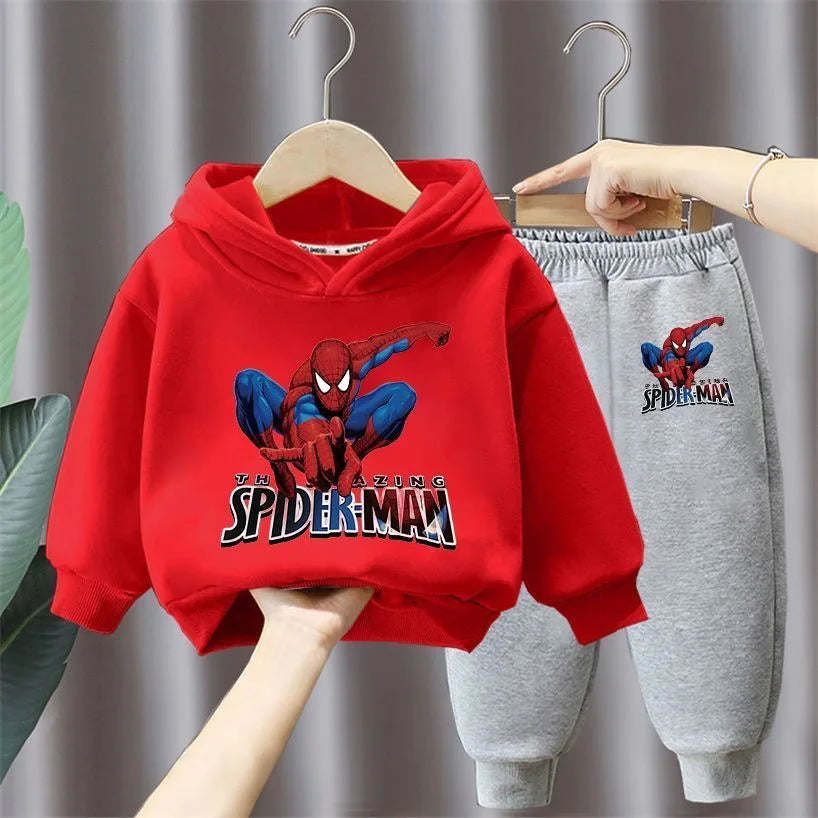 cheap price جديد أولاد' كاجوال outfits two-piece cotton hoodie بدلة with foreign ستايل cartoon printed توب children's sizes