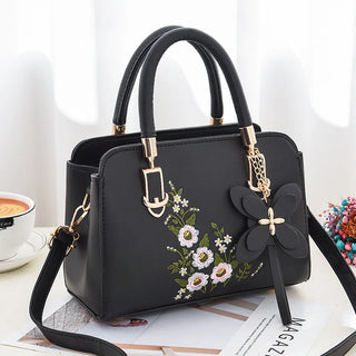 شنطة جلد فاخرة للنساء - 2025 Newest Fashion Patchwork Embroidery