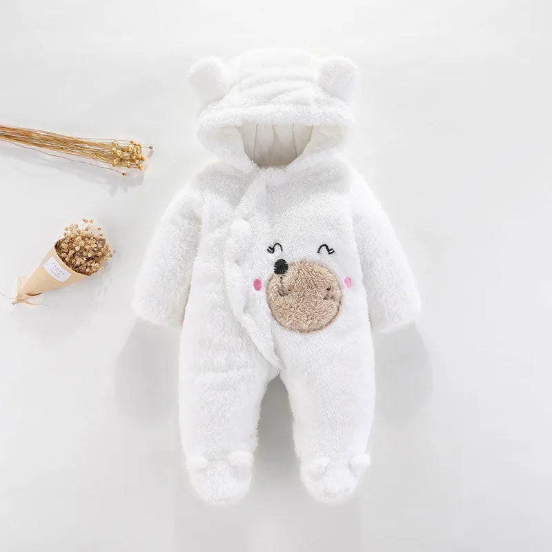 newborn baby clothing شتاء warm rompers toddler أولاد بنات أكمام طويلة velvet thick jumpsuits baby ناعم sleepwear