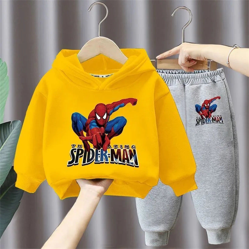 cheap price جديد أولاد' كاجوال outfits two-piece cotton hoodie بدلة with foreign ستايل cartoon printed توب children's sizes