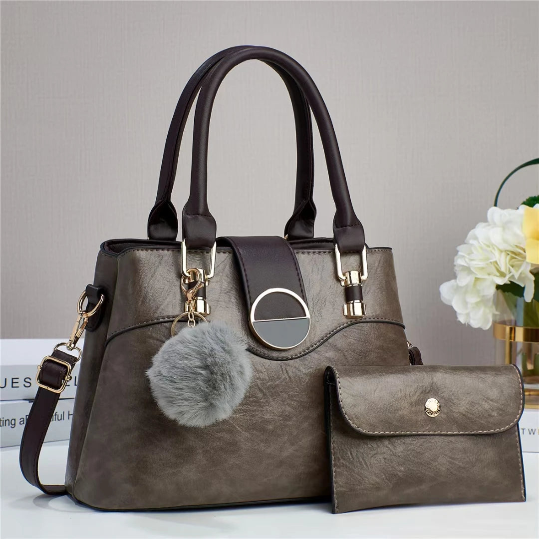 شنطة نسائية كاجوال للنساء - PU Leather Large Capacity Ladies Hand Ba