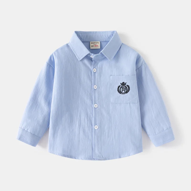جديد baby أكمام طويلة shirt korean edition fashion embroidered children's shirt