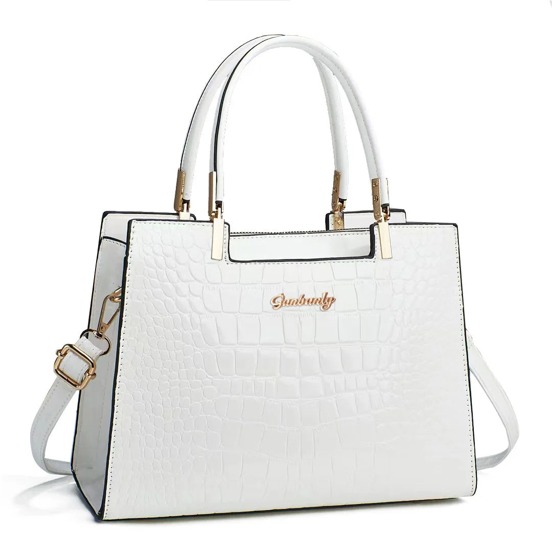 شنطة سهرة فاخرة للنساء - 2024 Solid Color Alligator Pattern Hand