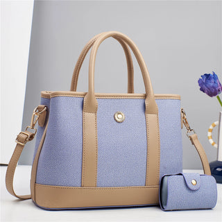 شنطة يد كاجوال للنساء - 2025 New PU Leather Women Bags Set 2 in