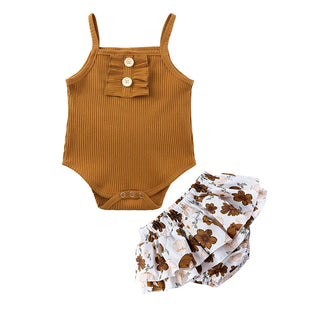 unisex جديد بنات' صيف جمبسوت + جيب طقم children's fashion cotton rompers o-neck odm