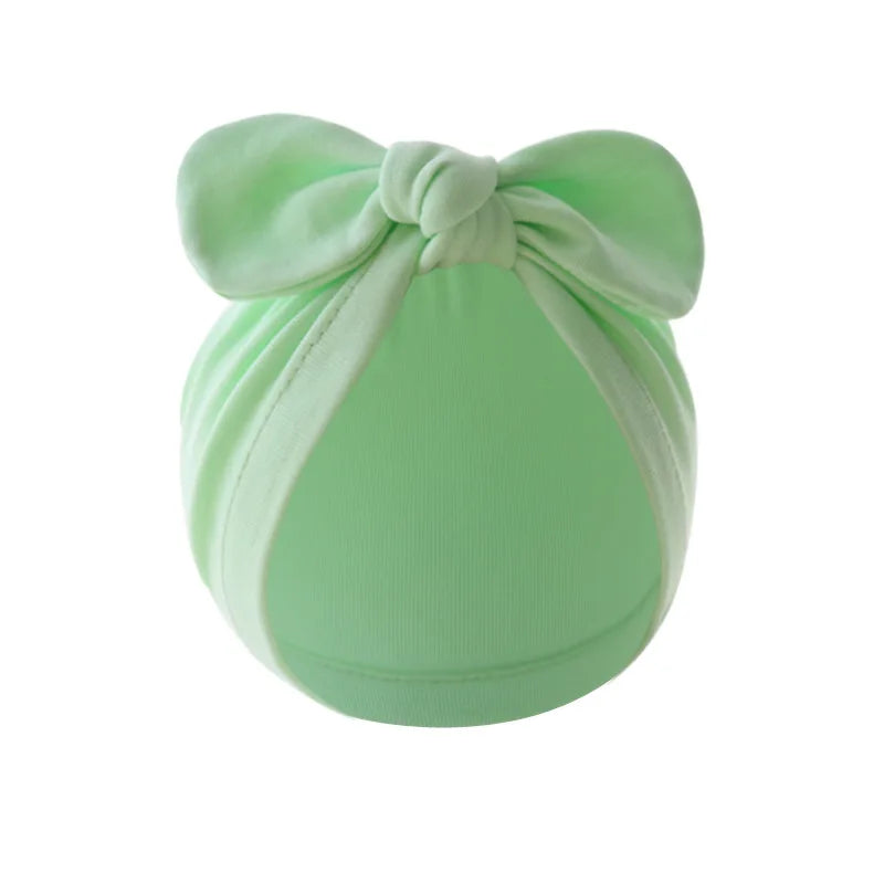 wholesale جديد children's solid color beanie cap rabbit ear pullover ستايل european american baby indian ball cap