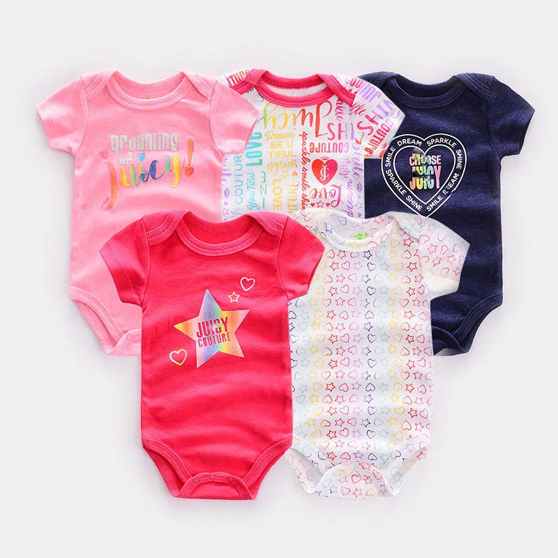 100% cotton infant pajamas newborn five-piece بدلة romper baby clothes