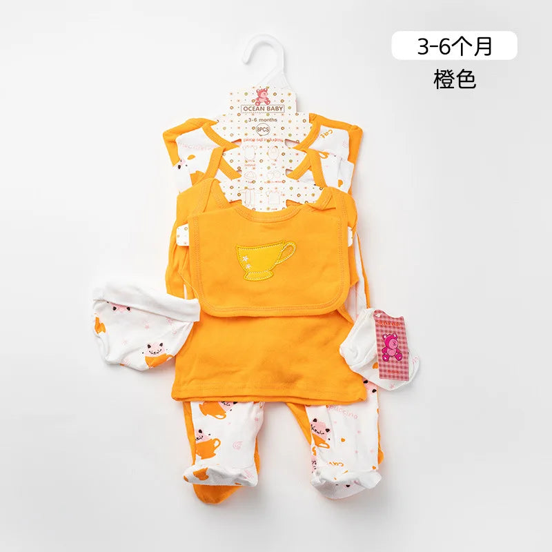 100% cotton unisex bodysuit gift 8pcs طقم baby infants clothing romper boutique newborn baby babi clothes sets 0-3 months