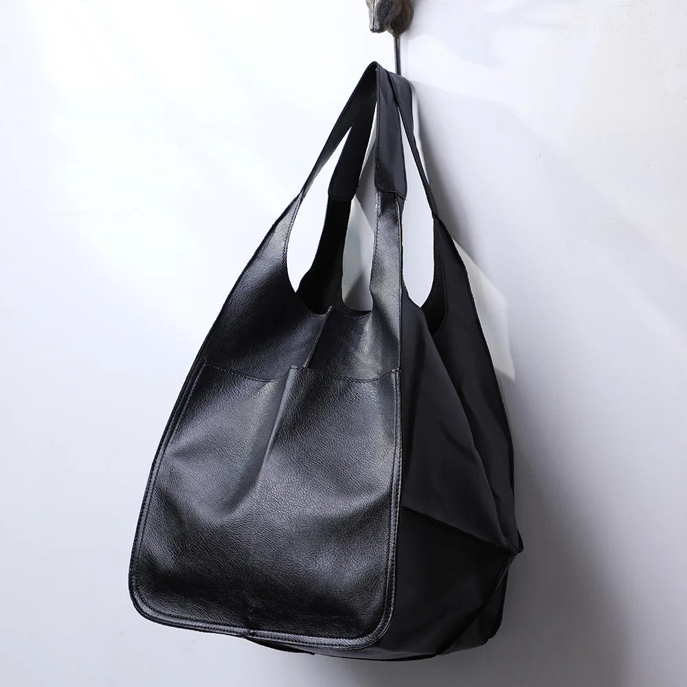 شنطة جلد فاخرة للنساء - Classic Retro Women's Bags Simple Casual