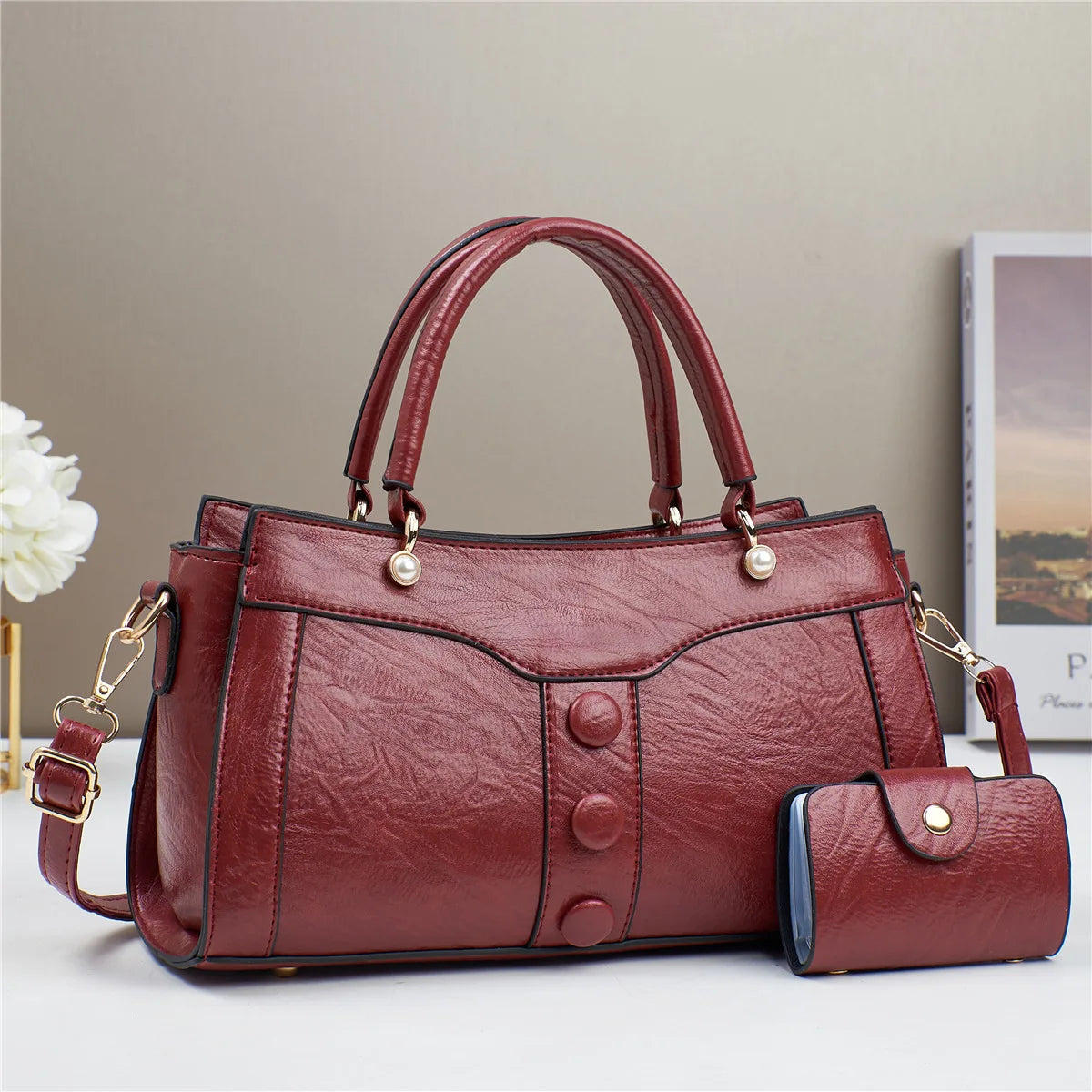 شنطة نسائية ترند للنساء - 2025 Wholesale Fashion Lady Bags Set Ne