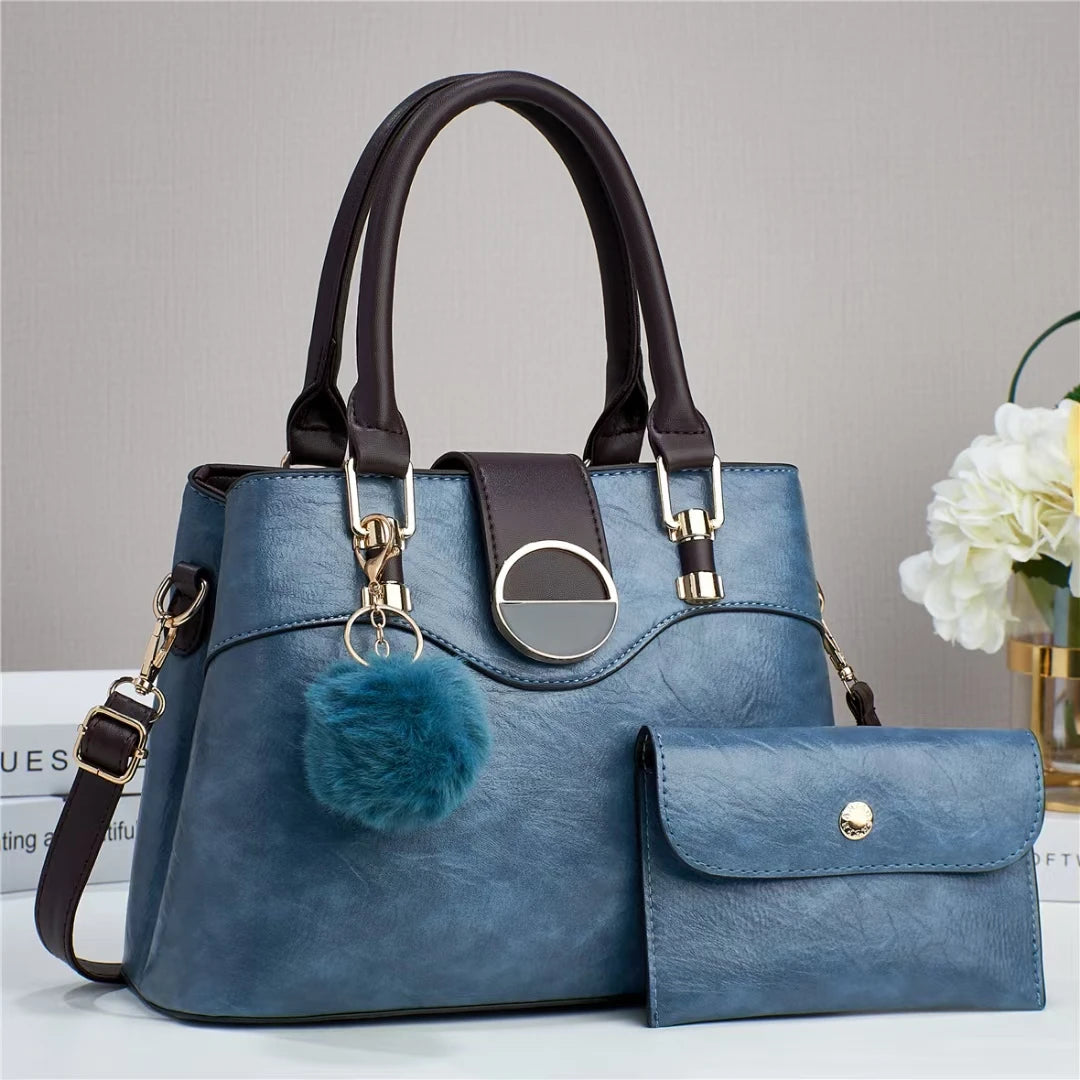 شنطة نسائية كاجوال للنساء - PU Leather Large Capacity Ladies Hand Ba